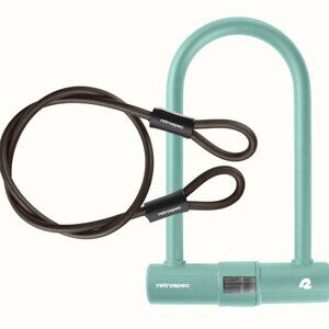 Retrospec Lookout U-Lock Bike Lock With Cable - 14mm